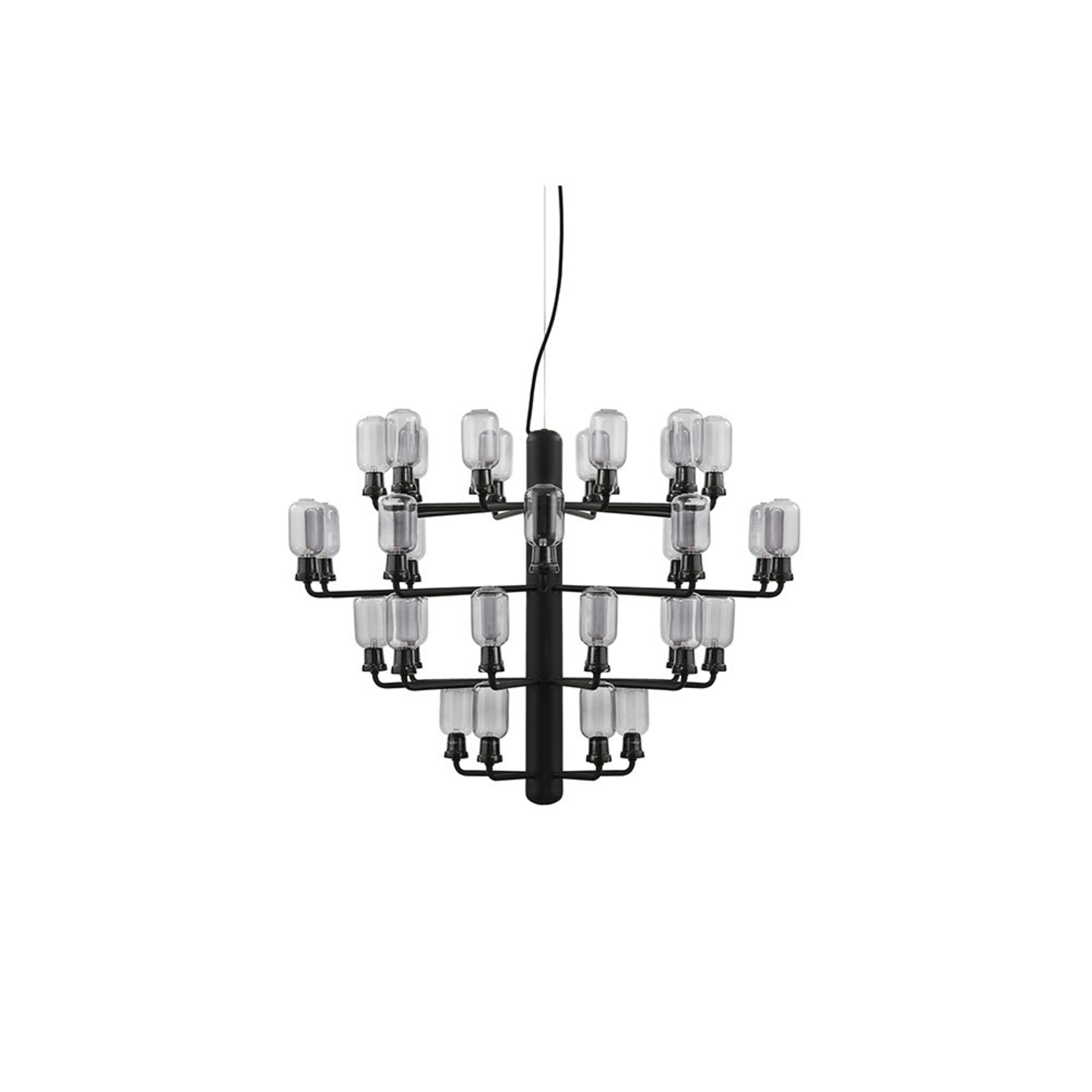 Amp Chandelier Groot Smoke/Black - Normann Copenhagen