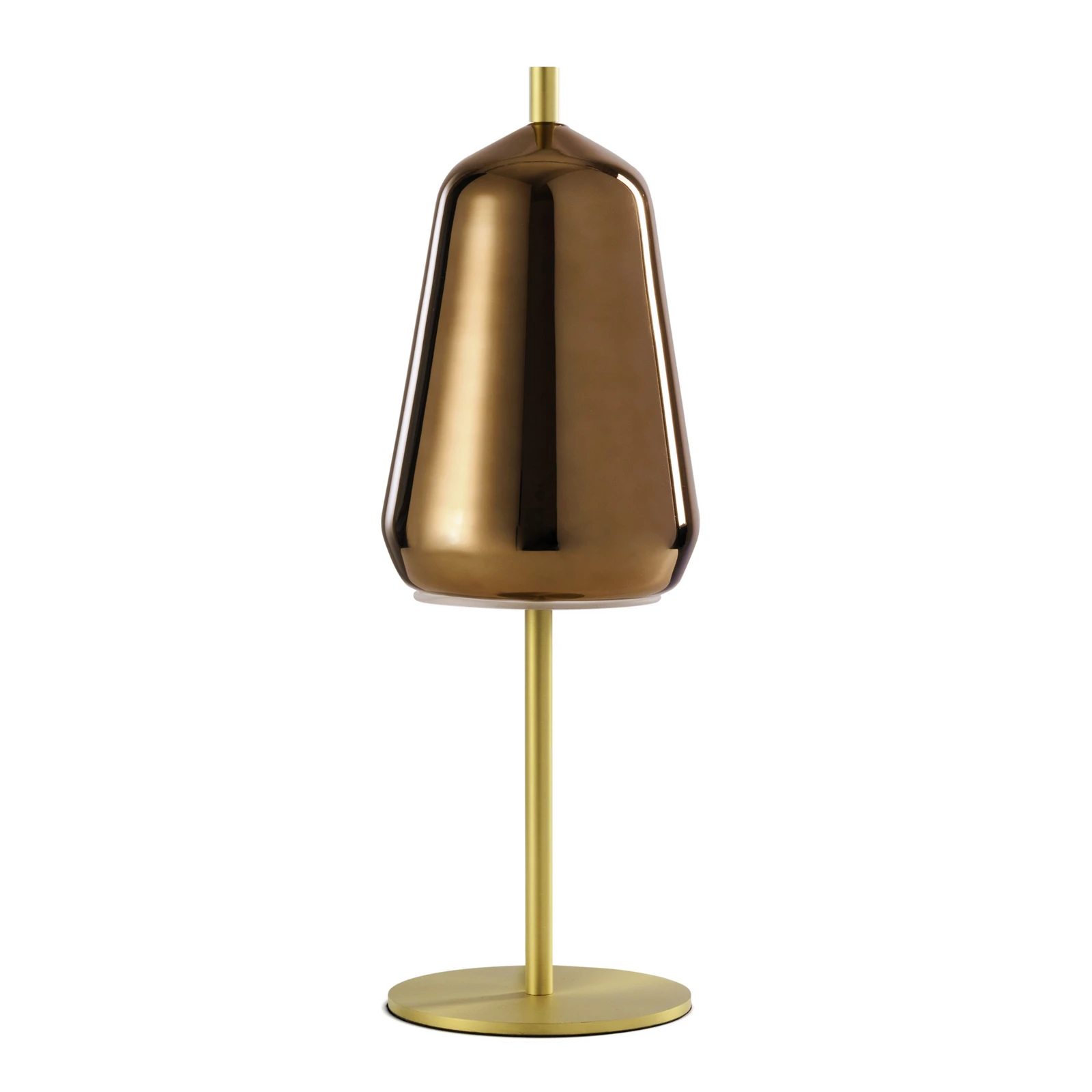 X-Ray bordlampe, bronze/guldfarvet, højde 39 cm glas