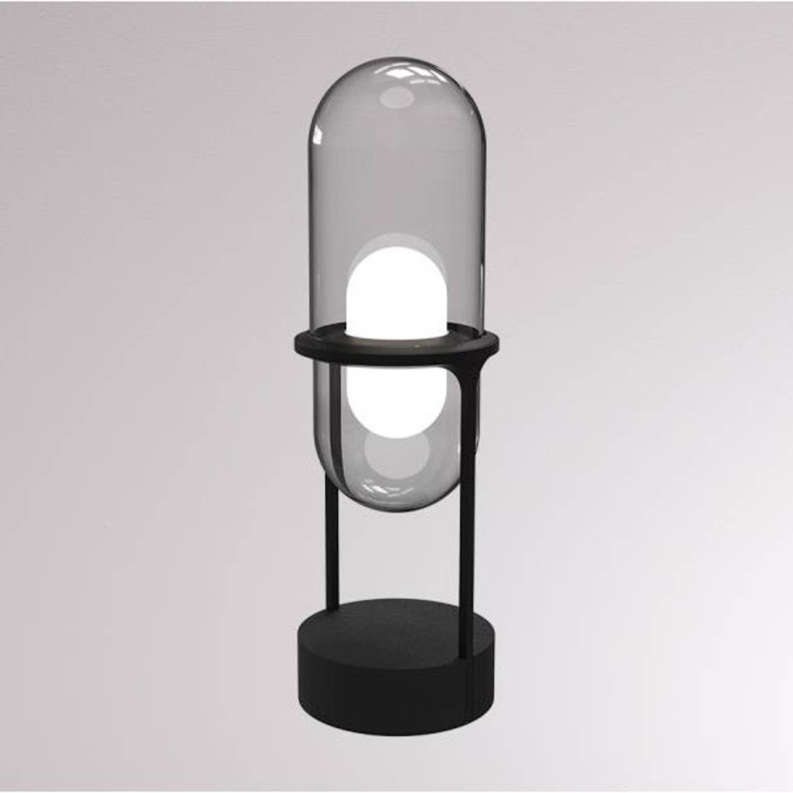 Pille lampe à poser LED grise/grise