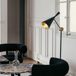 Tom Dixon LED floor lamp Beat, black, height 157 cm, brass
