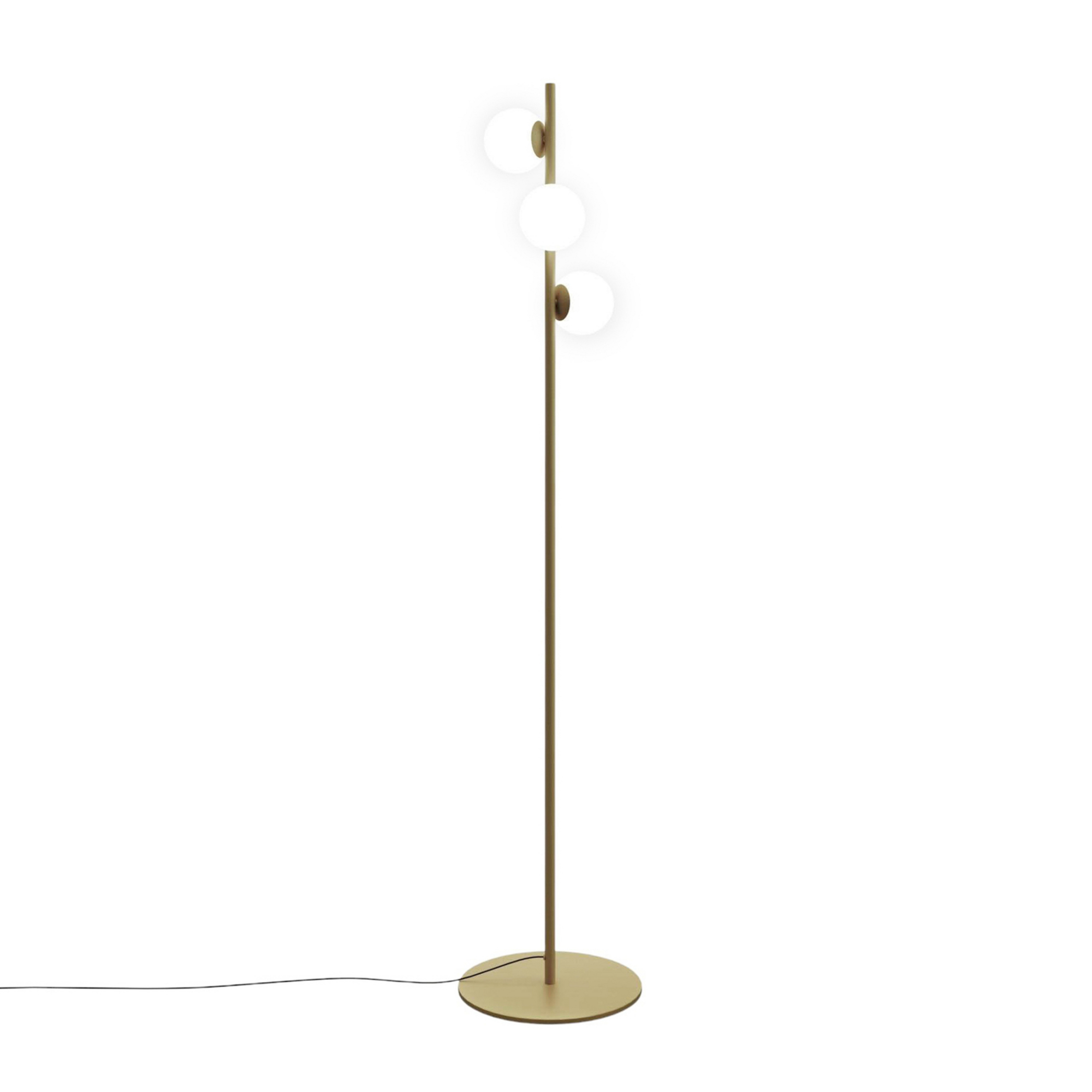 LEDS-C4 Lampe sur pied LED Perlina, hauteur 170 cm, doré