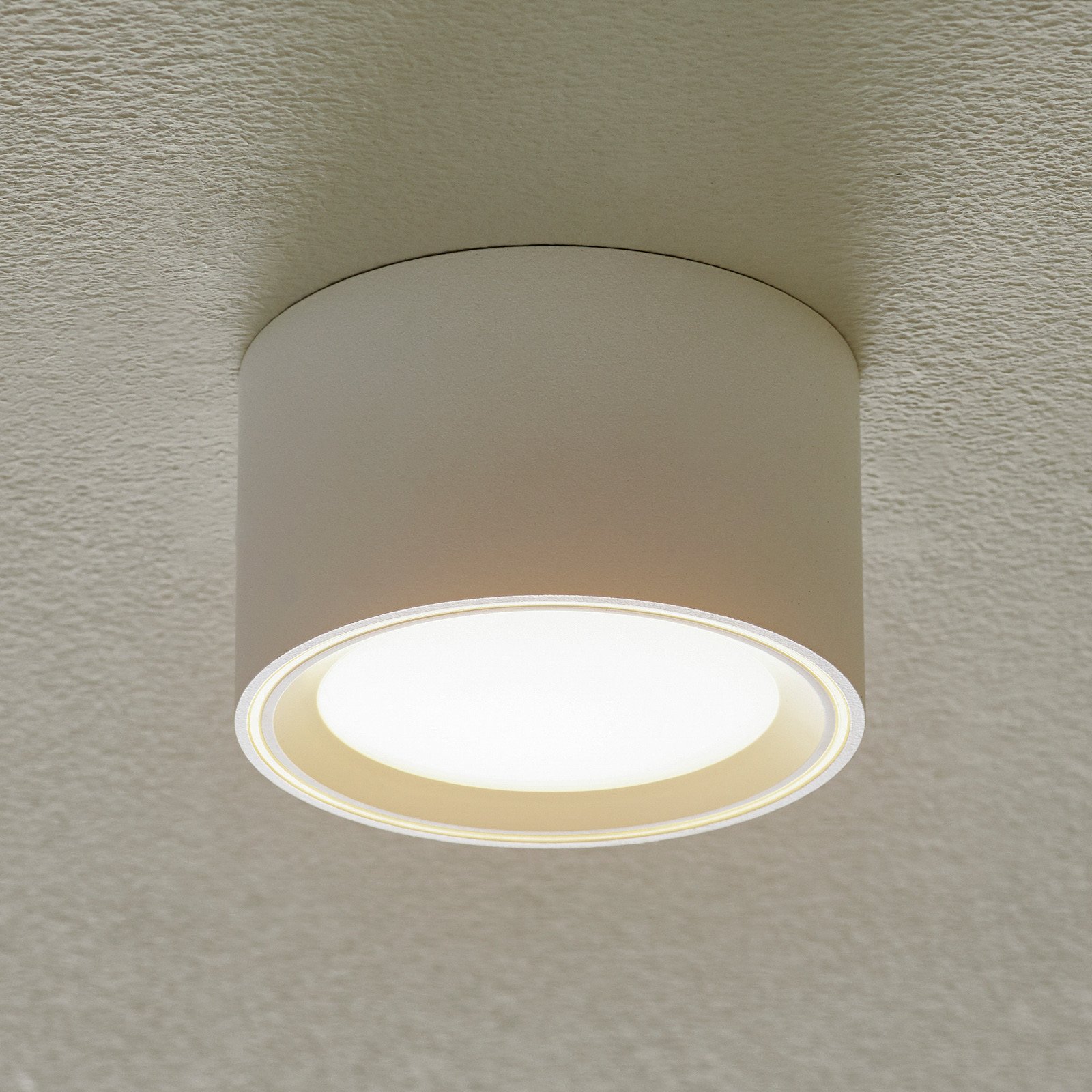 Nordlux Plafonieră LED Fallon înălțime 6 cm - Camera de zi / sufragerie - modern - alb - Metal
