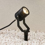 Foco LED para exterior Maris negro varilla anclaje