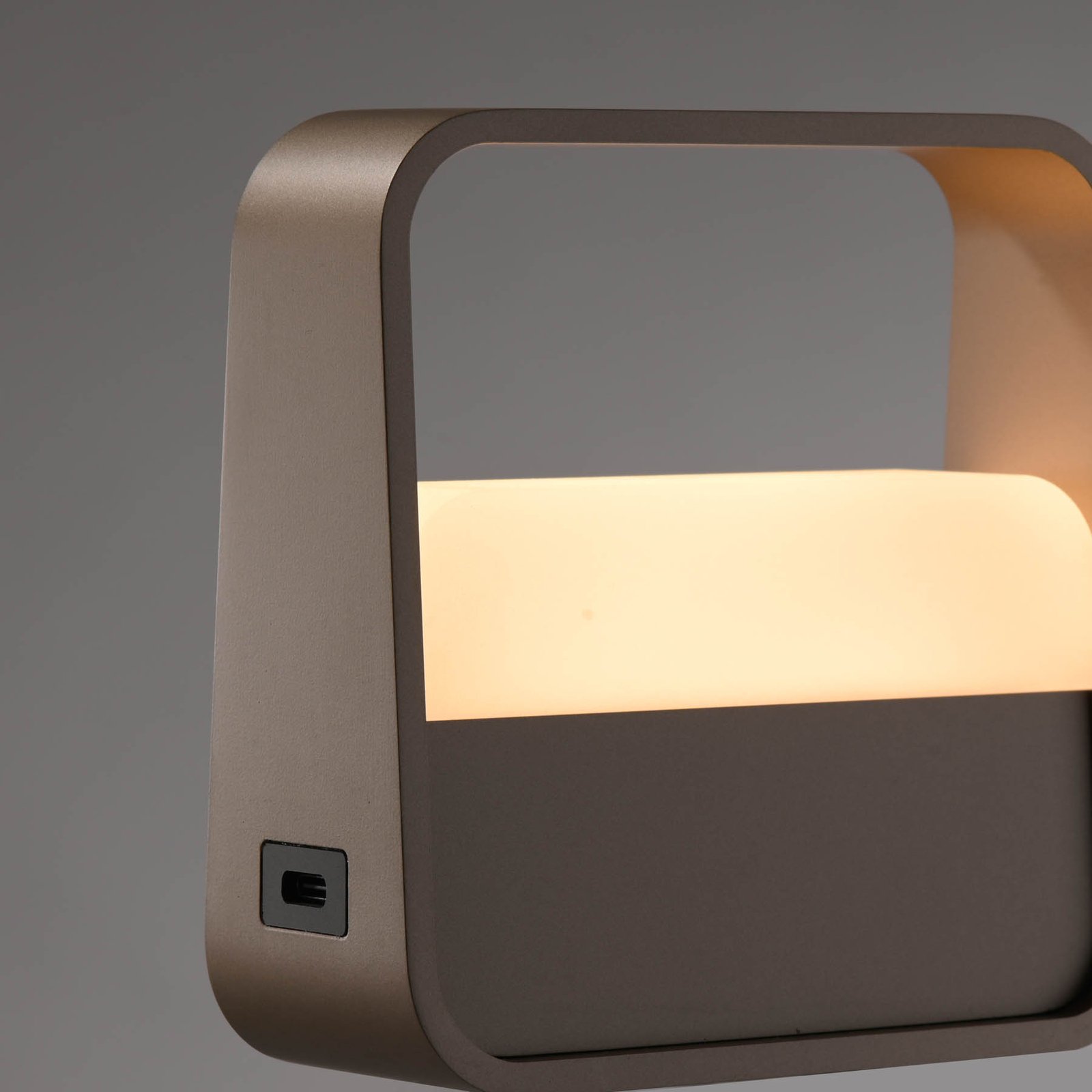 PURE LED rechargeable table lamp Pure Go, bronze, aluminium