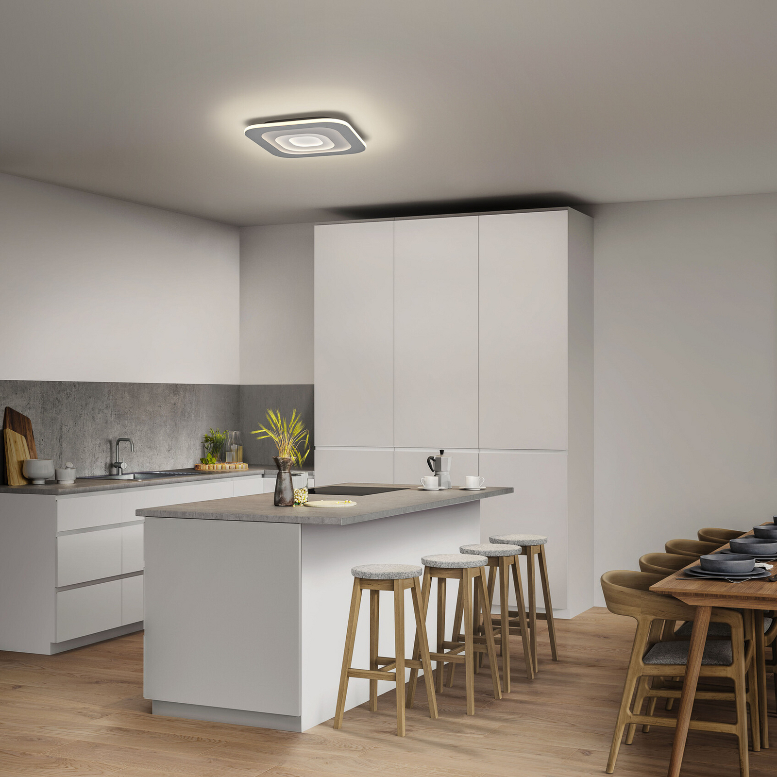Φωτιστικό οροφής LED OSRAM ORBIS SPIRAL SQUARE, 50 x 50 εκ., γκρι Φωτιστικό οροφής LED OSRAM ORBIS SPIRAL SQUARE, 50 x 50 εκ., γκρι