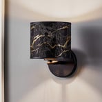 Jari wall lamp fabric, black-marbled