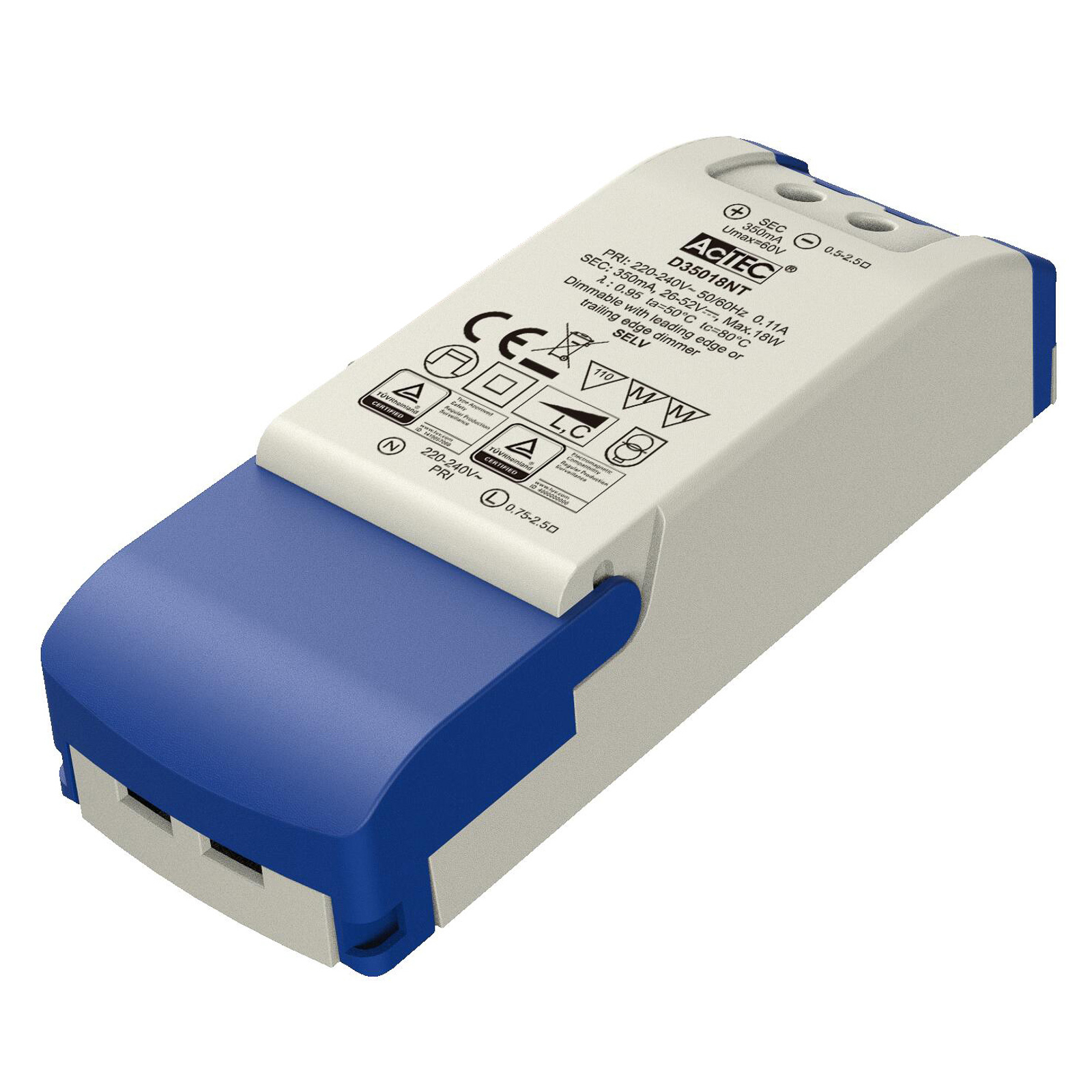 THE LIGHT GROUP SLC constant current driver 9 - 18 V, 6.3 12.6 W, plastic, L: 10.9 cm, W: 4 cm, H: 2.2 cm