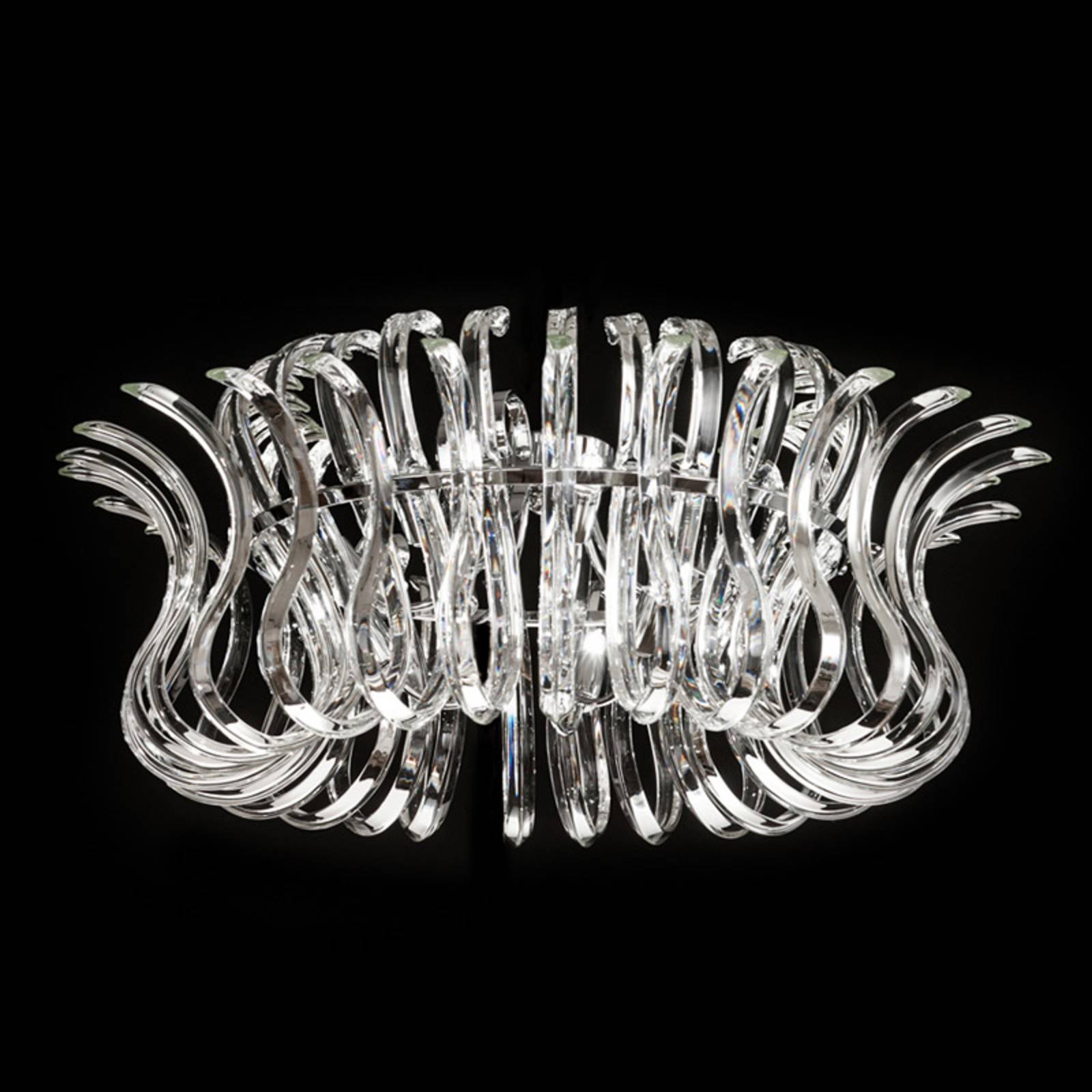 Metallux Plafonnier Wave en verre diamètre 65 cm