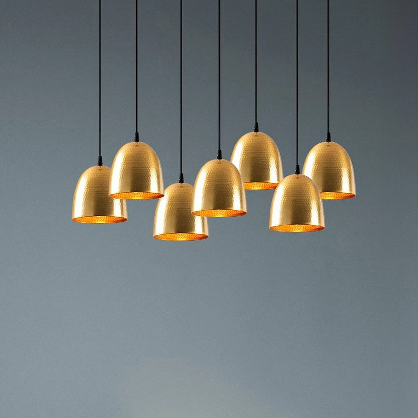 Lampadario Sospensione A Cristallo Con Pendenti - 7 Luci E14, Oro Cromato, Design Moderno - Foto 7