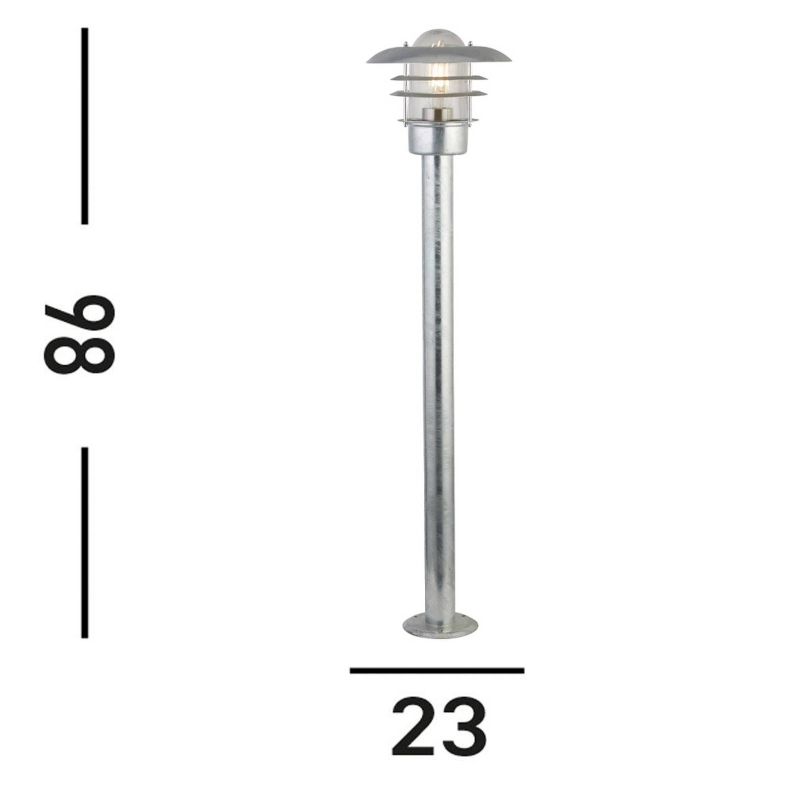 Wegeleuchte X Conrad, silber, IP44, Höhe 51 cm, Stahl günstig online kaufen