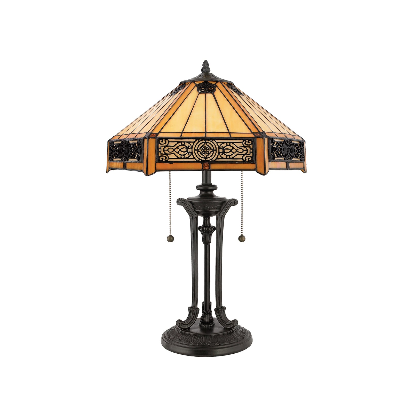 Indus bordlampe, ravfarvet/bronze, højde 58 cm – QUOIZEL