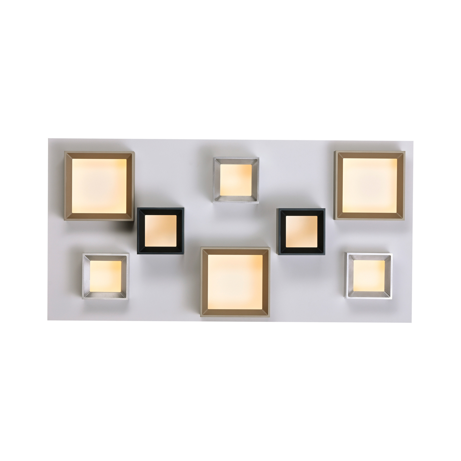 LED-stropna svetilka PURE Manhatten, večbarvna, 8-žarilna, CCT