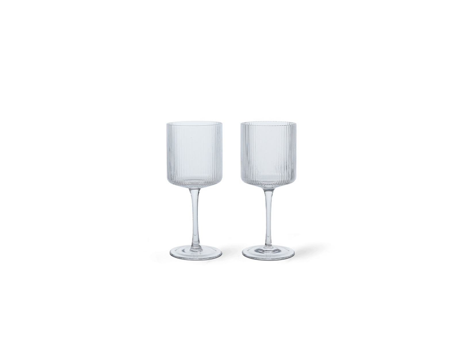 Ripple Vit Wine Glasses Set of 2 Clear - Ferm Living