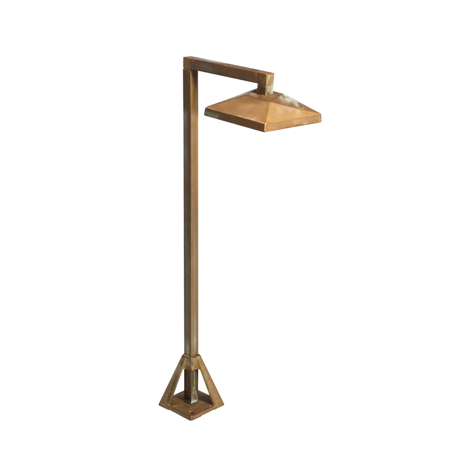 Luminaire pour socle LED Aura Edge, 50 x 19,5 cm, laiton vieilli