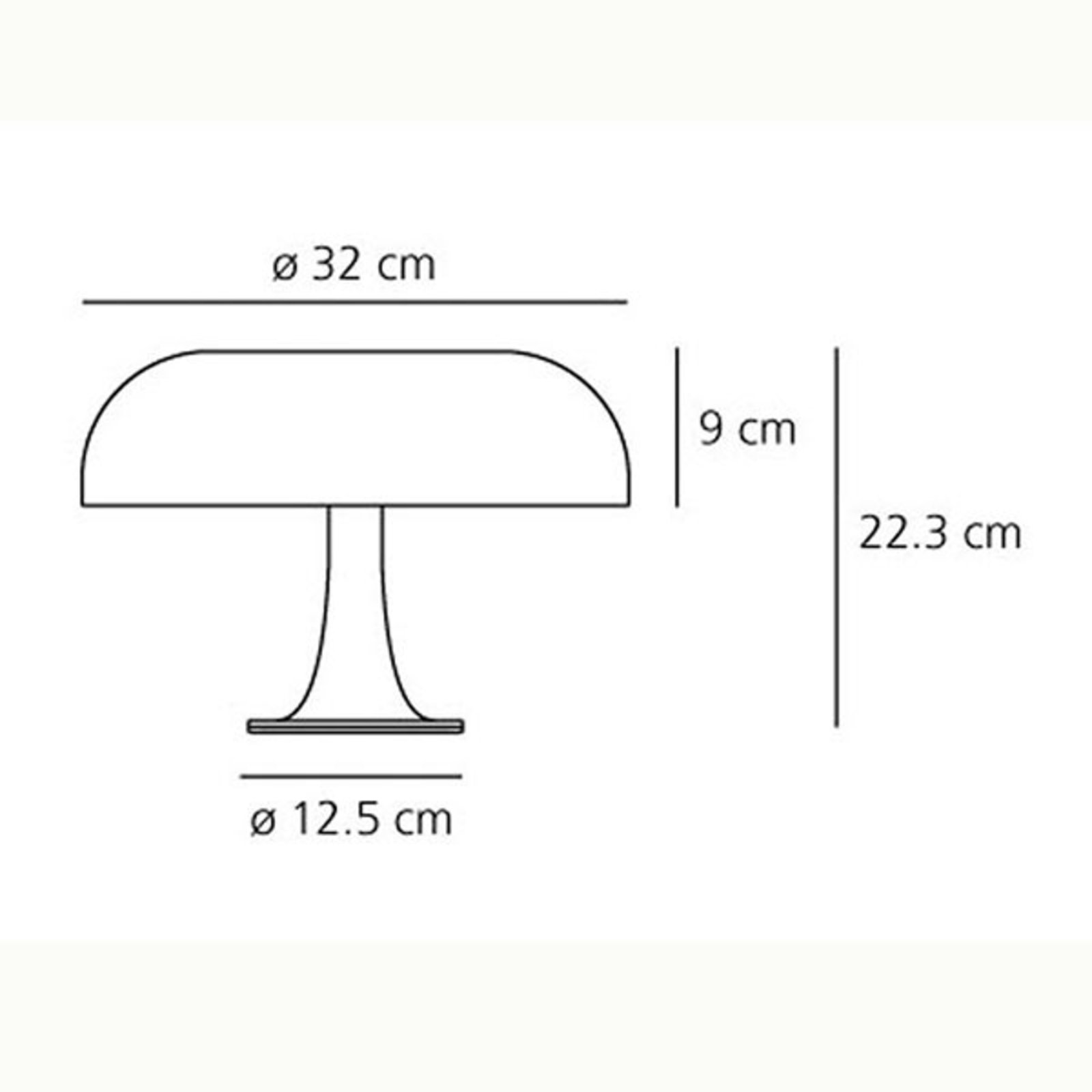 Artemide Nessino - designer table lamp, orange