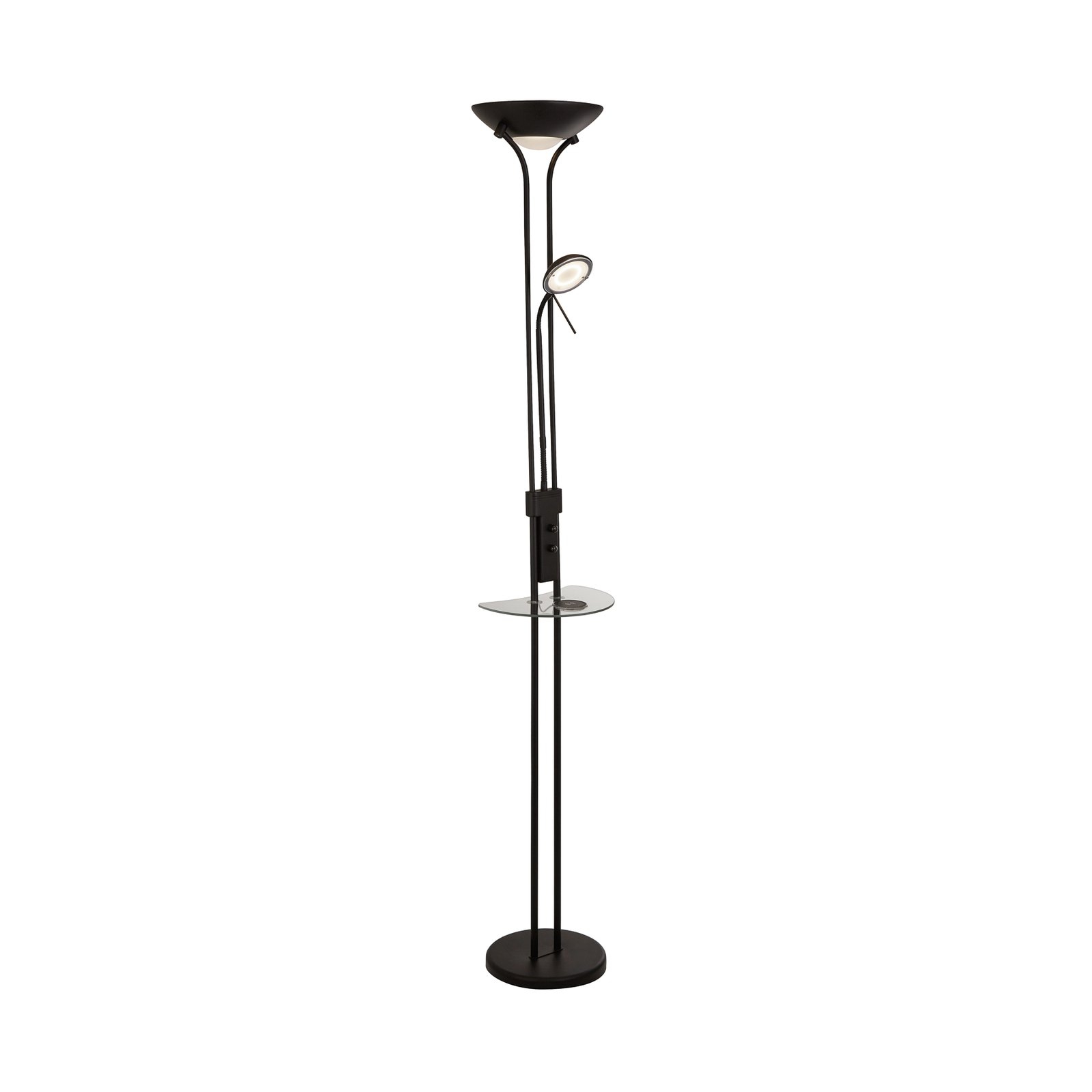 LED floor lamp Mother & Child, black, loading area, dimmable