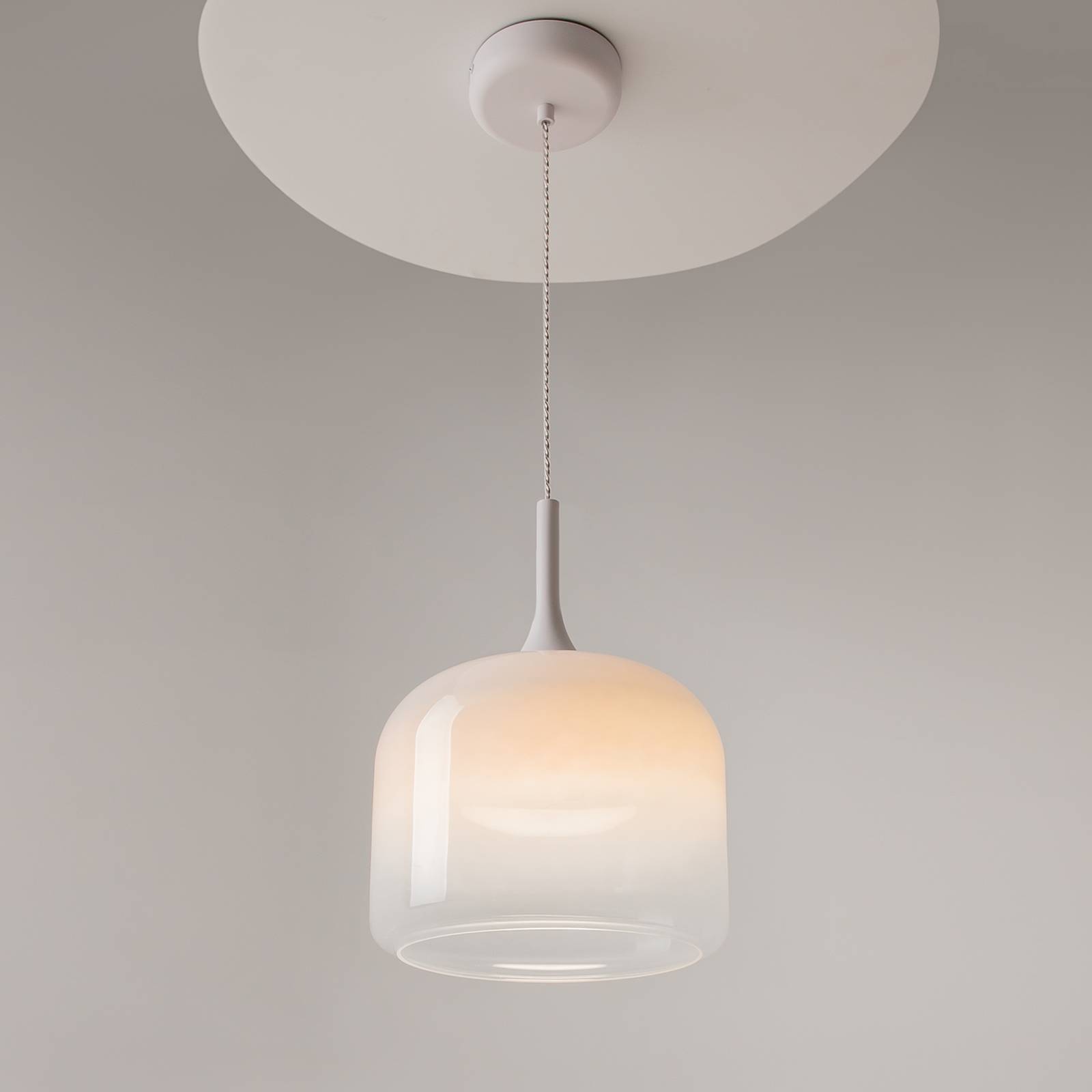 Maytoni LED-Hängeleuchte Spirito, weiß, Glas, Ø 26 cm günstig online kaufen
