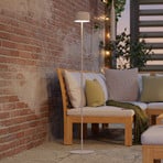 Päikesepaneeliga LED-terrassilamp Roccanova-L, valge, kõrgus 120 cm