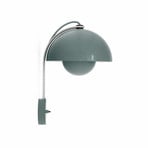Flowerpot VP8 wall light, stone blue, plug - &TRADITION