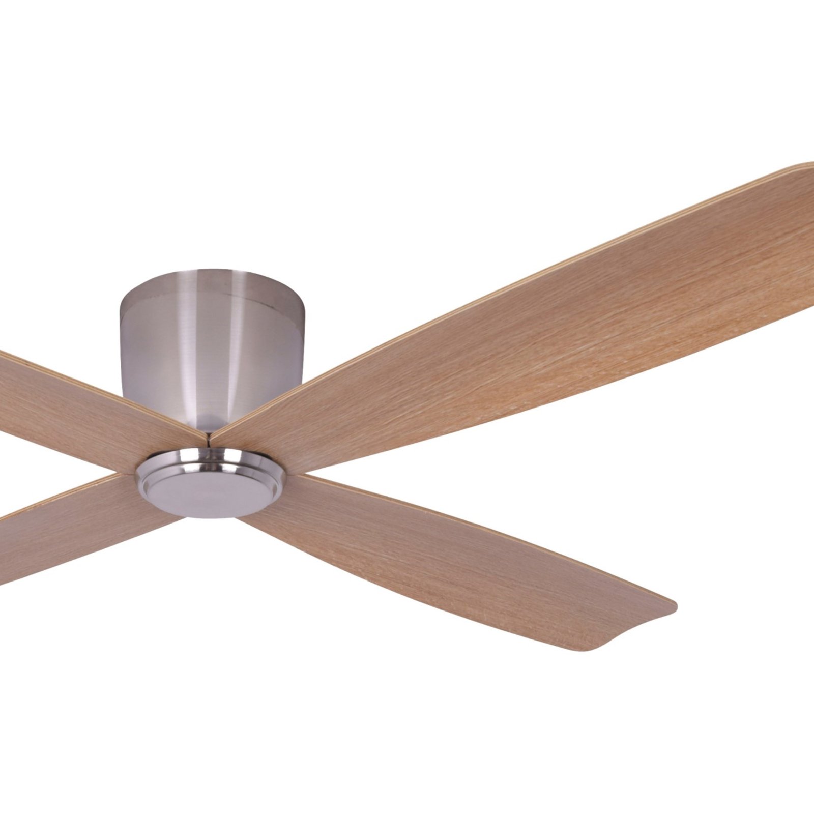 Beacon ceiling fan Fraser chrome/teak DC quiet Ø 132 cm