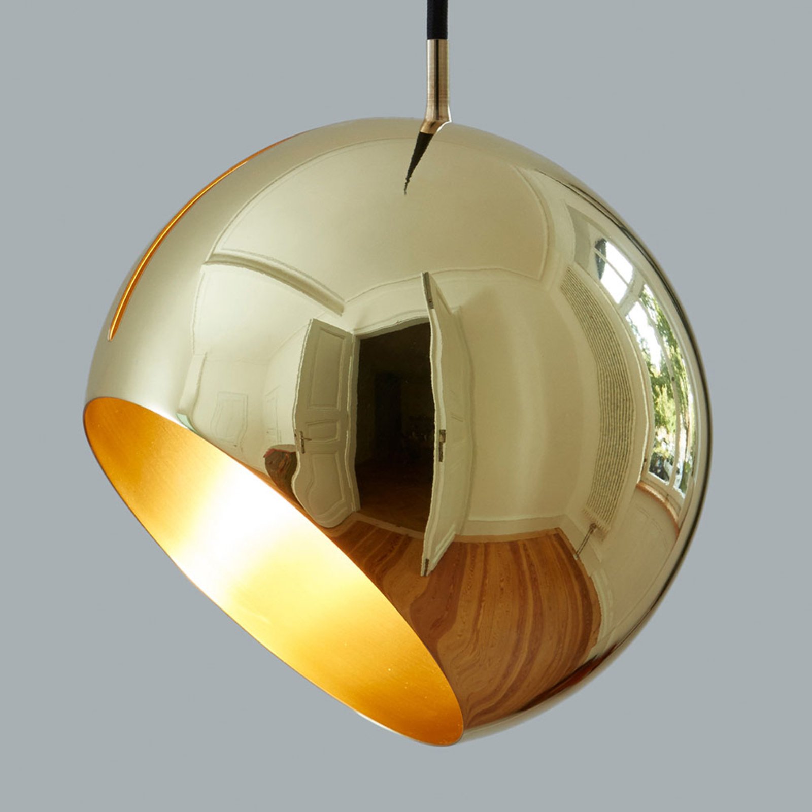 Nyta Tilt Globe Brass hanglamp kabel 3m