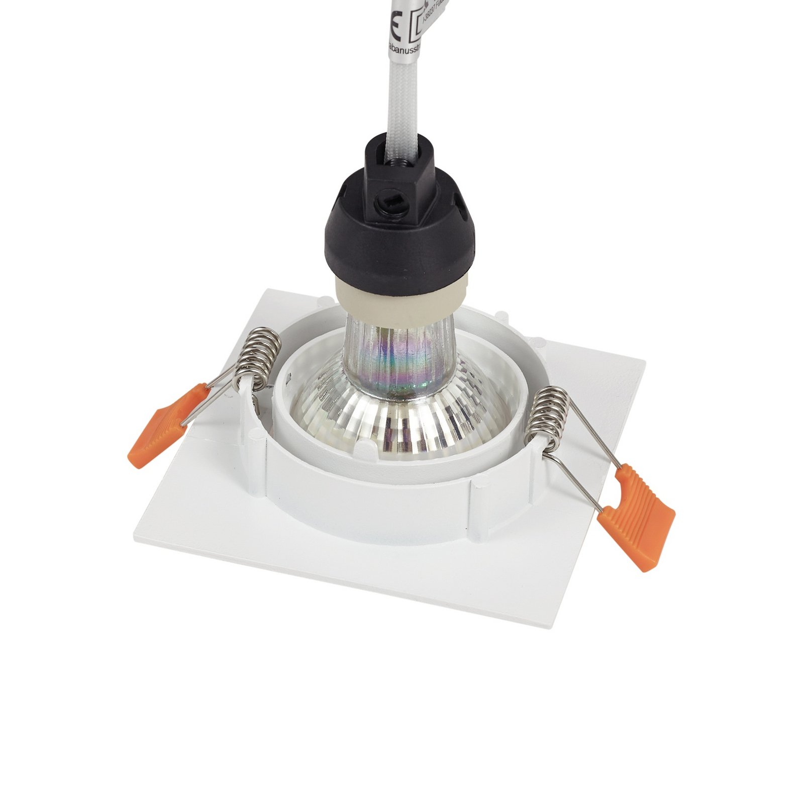 Prios Downlight Fibur, white, 9 cm