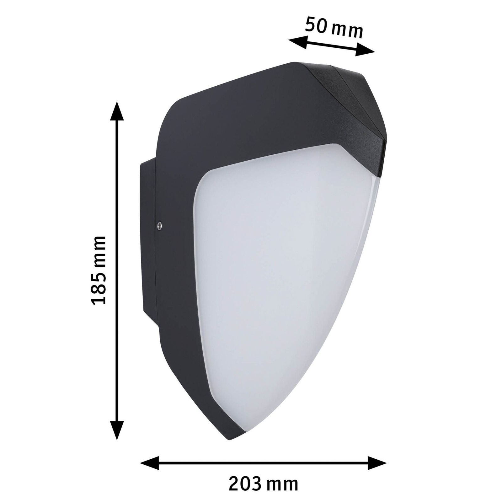 Paulmann Ikosea LED vägglampa för utomhusbruk, ZigBee 3.0