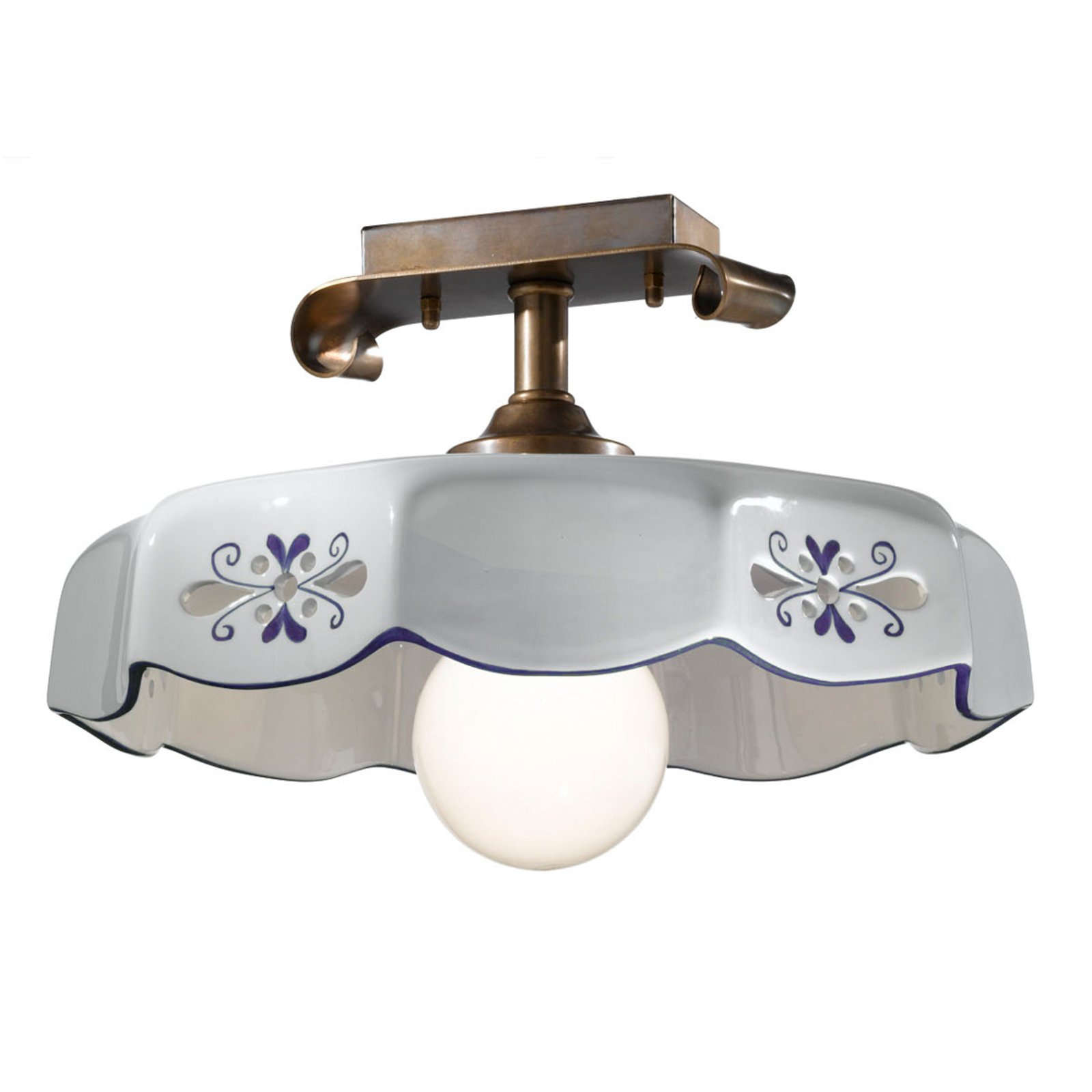 Marostica ceramic ceiling light blue