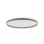 LED-Deckenlampe Madlen, schwarz, Ø 60 cm, Alu, 3.000 K, dim