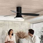 Beacon ceiling fan with light Flusso black 132cm quiet