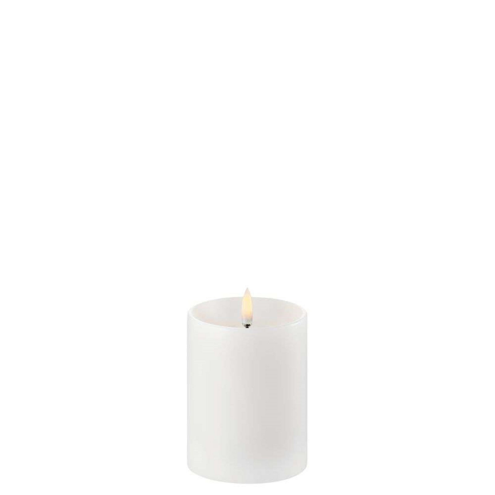 Vela de Pilar LED com shoulder Nordic White 7,8 x 10 cm - Uyuni Lighting