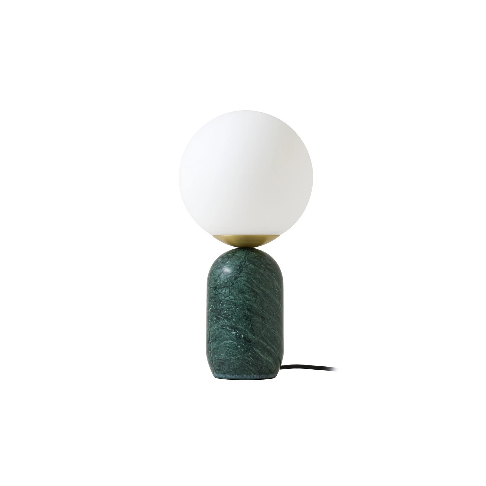Stolová lampa Lindby Lennes x Eva Söllner, zelená, mramor, Ø 20 cm