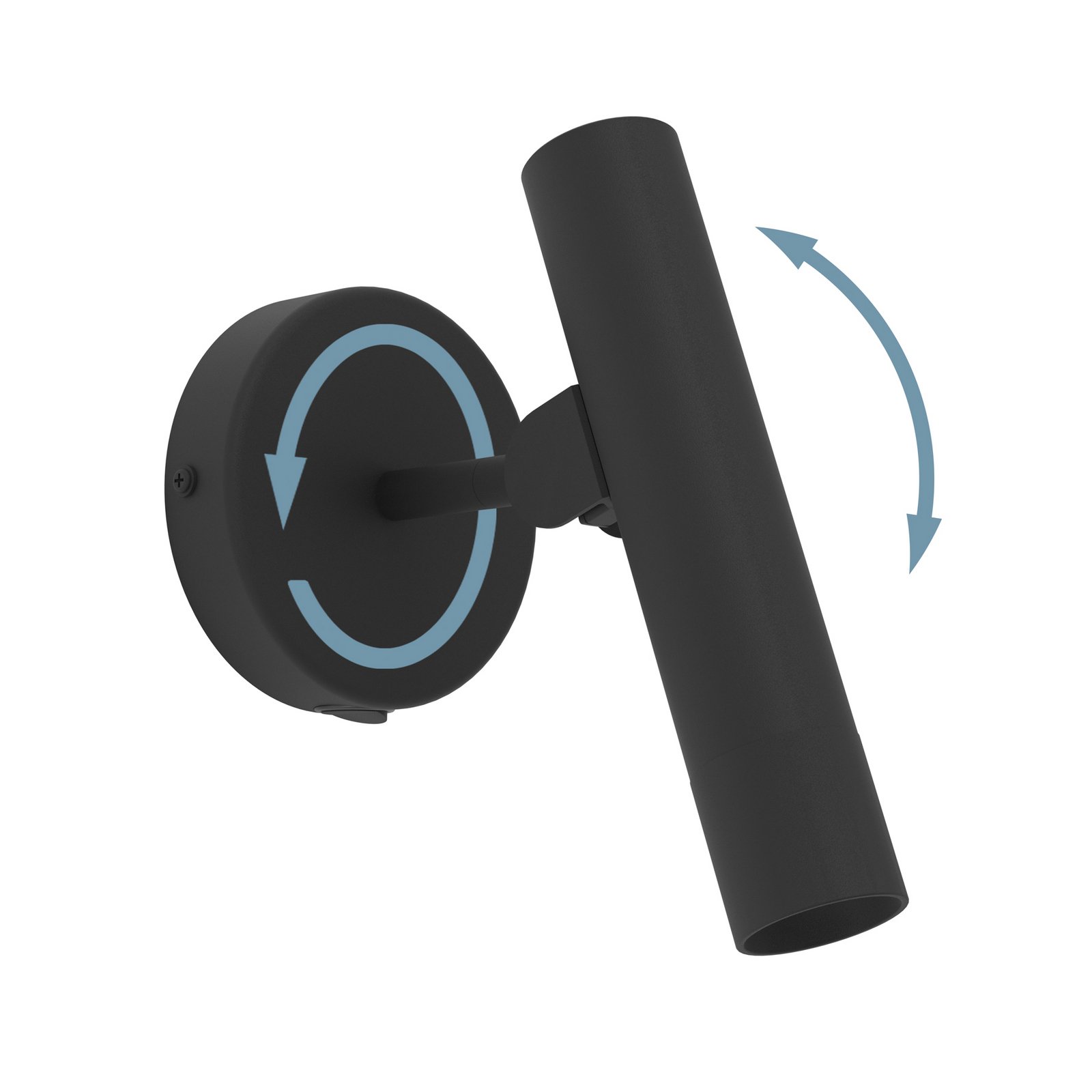 Applique a LED Almudaina, nero Larghezza 11 cm, acciaio