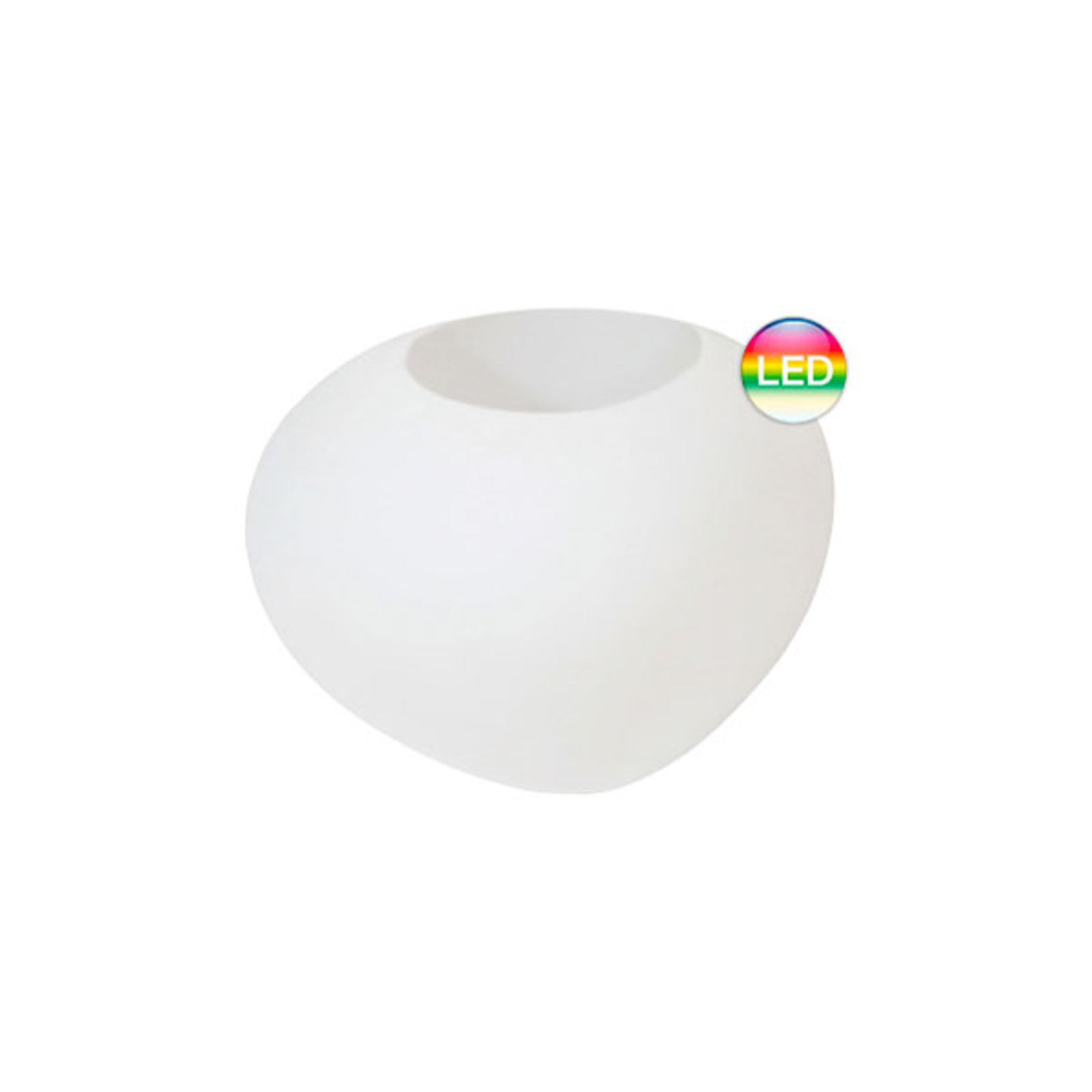 Dekolampe Storus VII LED RGBW, bepflanzbar weiß