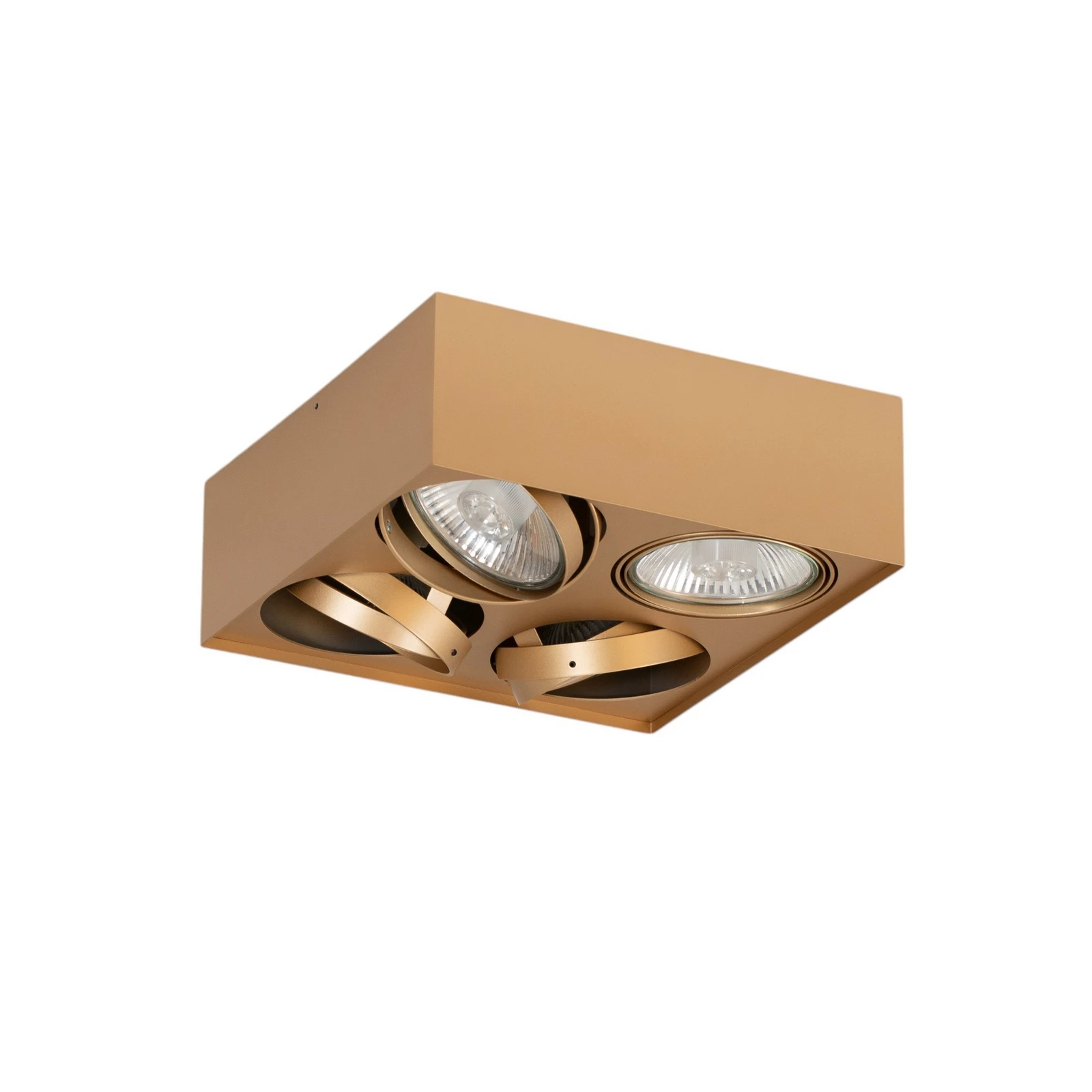 Faretto da soffitto Riesta, oro, 4 luci
