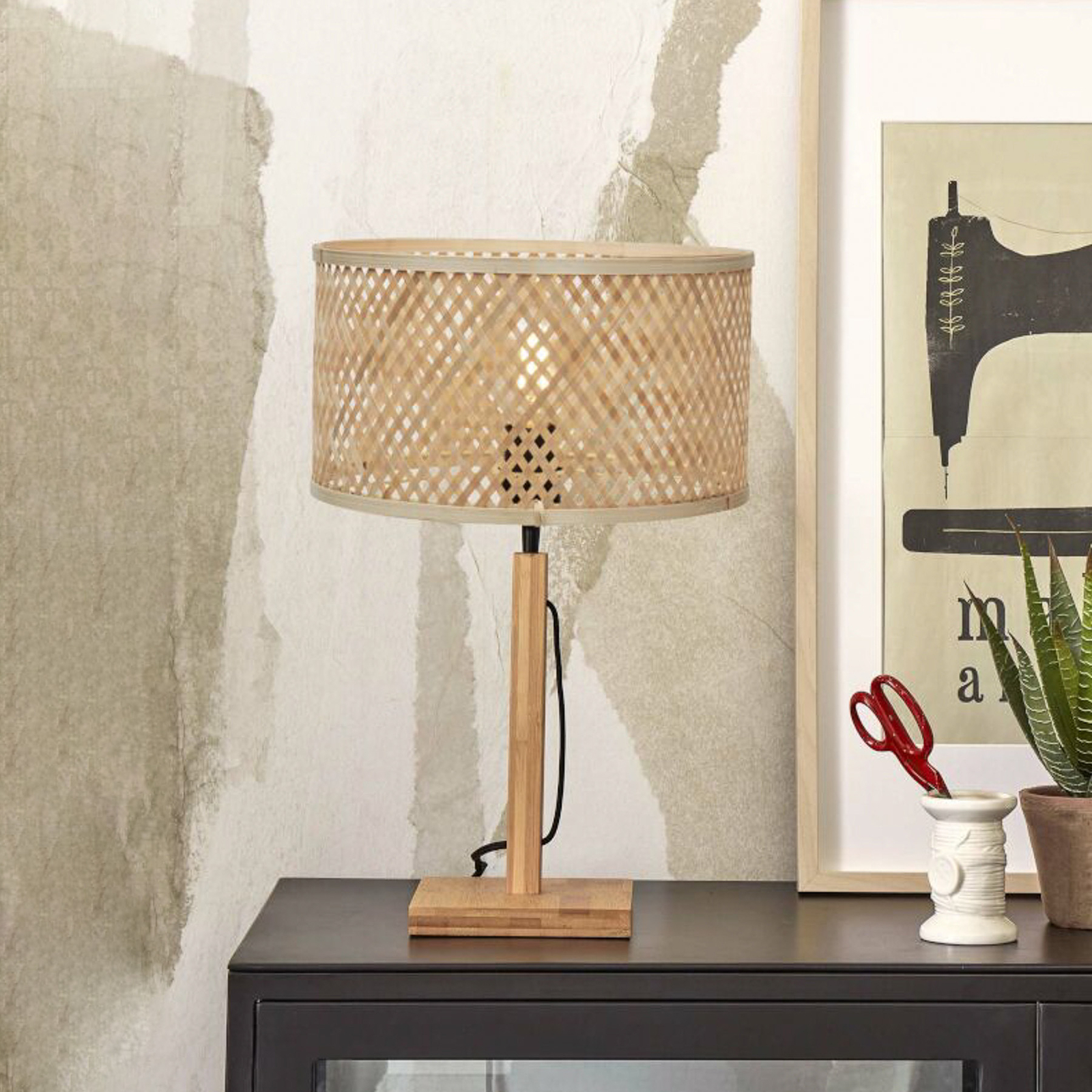 GOOD & MOJO Java stolní lampa, stojan, přírodní