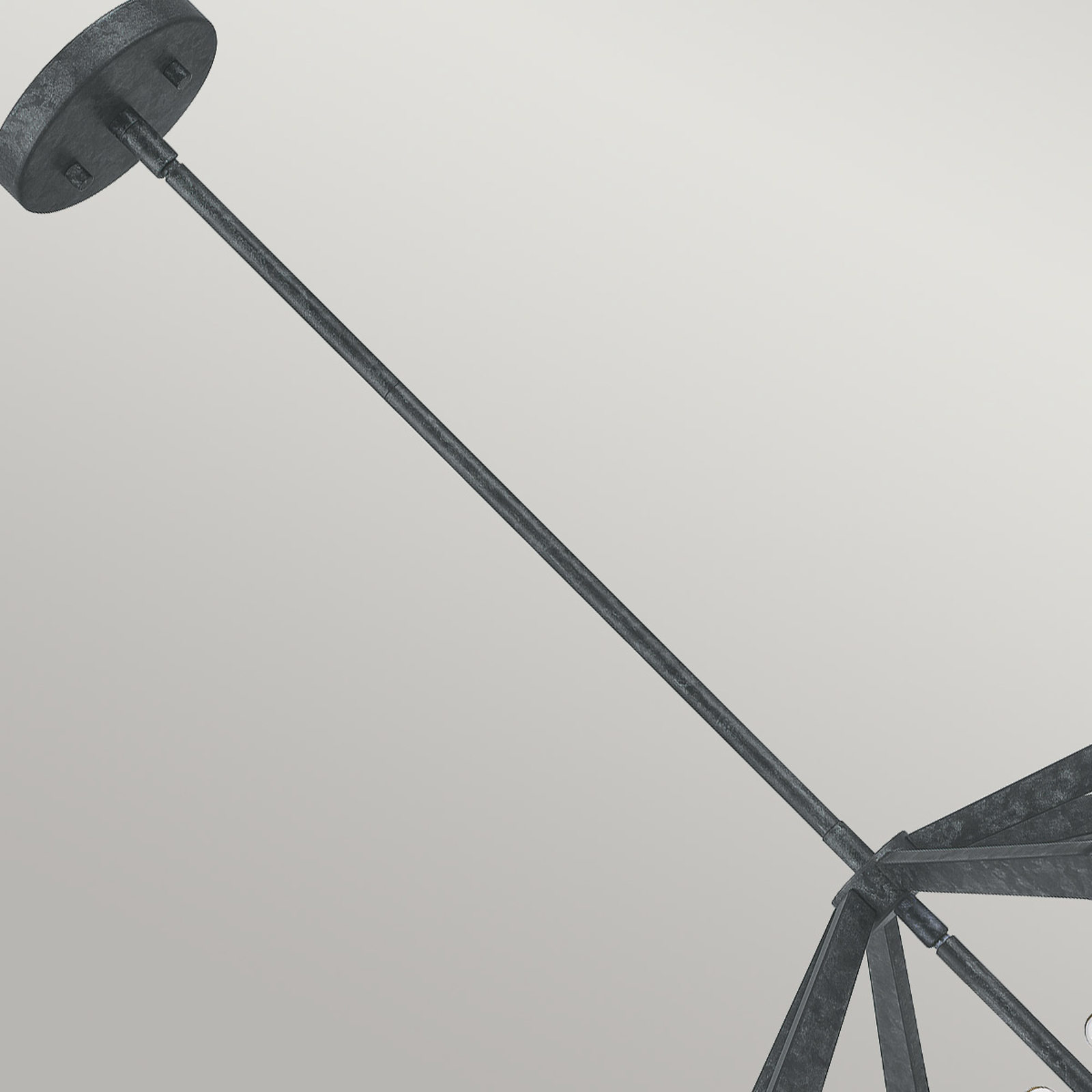 Hanglamp Vanguard, oudzwart, 4-lamps