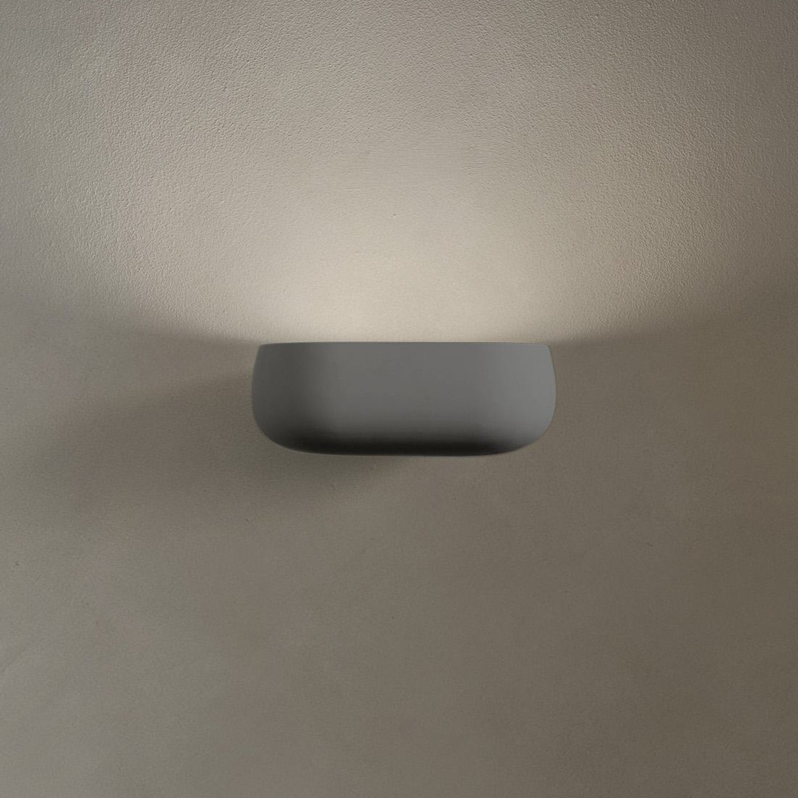 Aplique de pared Mysia, 2 luces, gris cuarzo, 20 cm, escayola, GX53