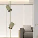 LED-gulvlampe Melina, olivengrønn, høyde 162 cm, metall, dimbar