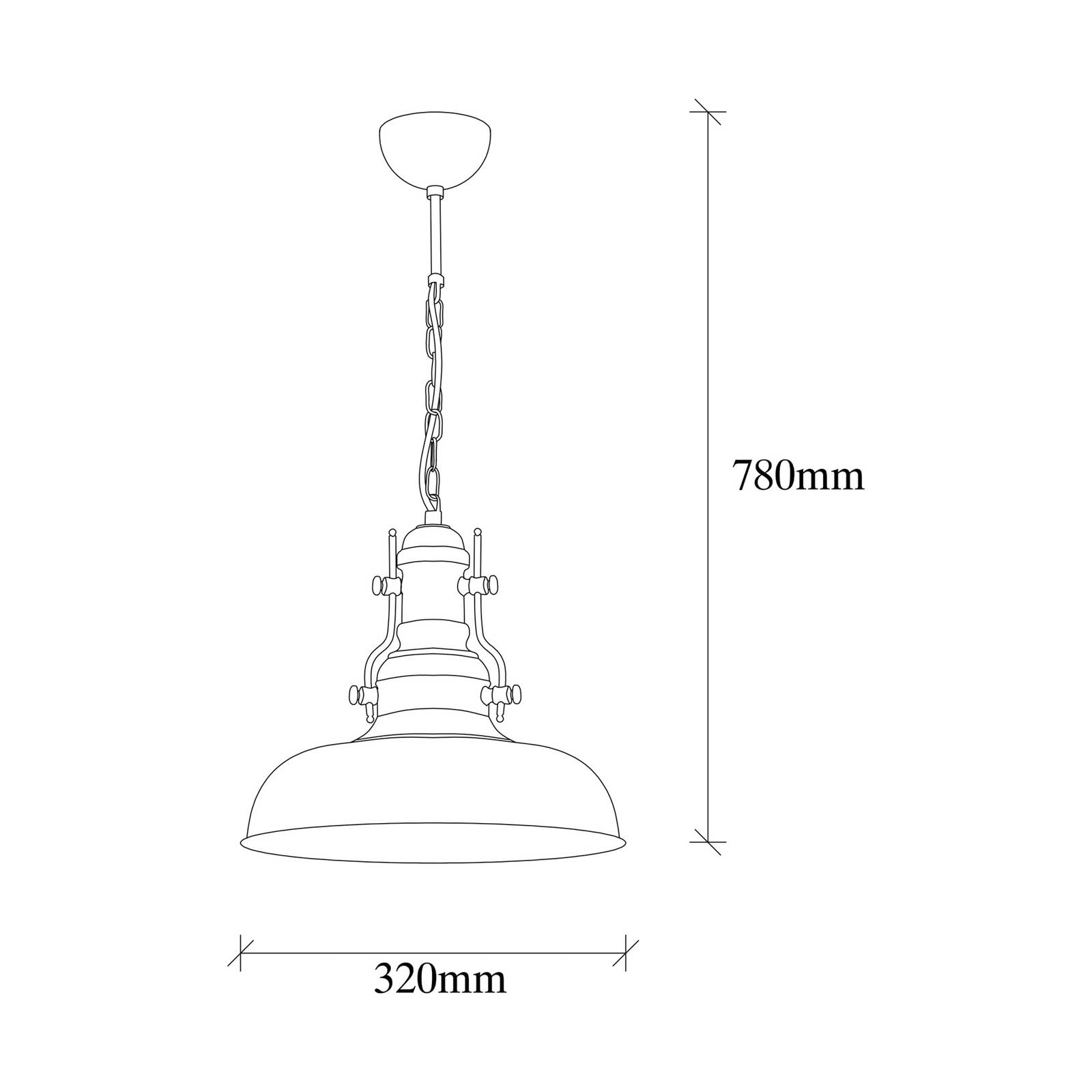 Lampa wisząca Berceste 200-S Ø32cm czarny/złoty