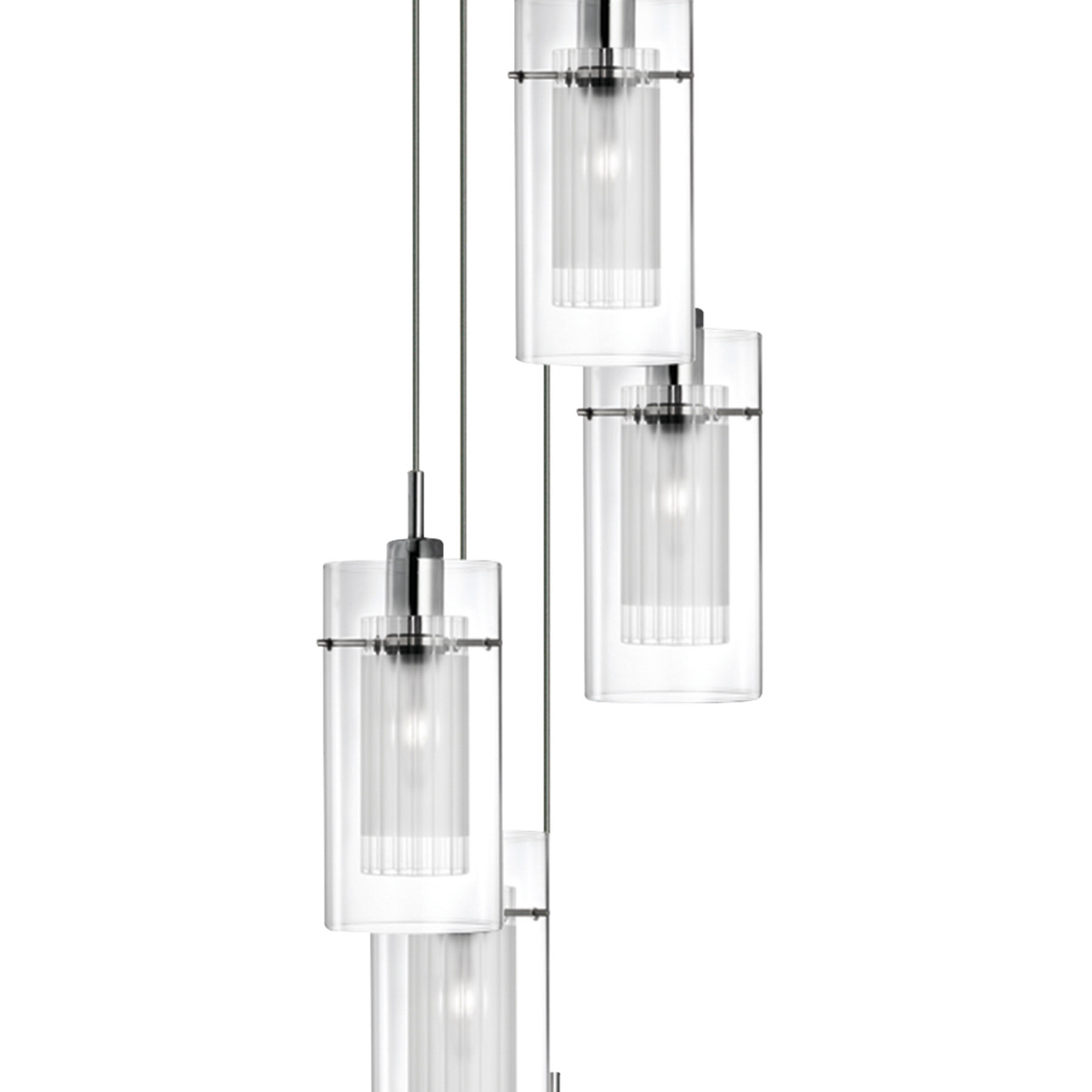 Hanglamp Duo 1 rond, 5-lamps
