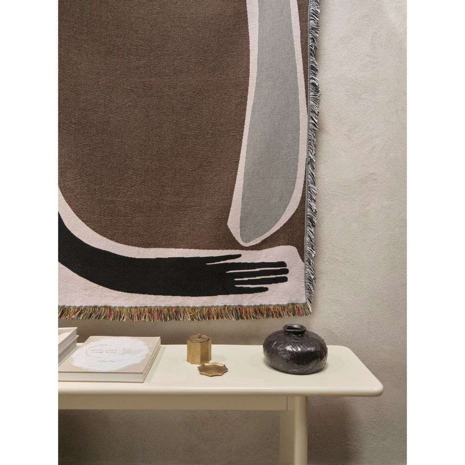 Pose Tapestry Blanket Coffee - ferm LIVING