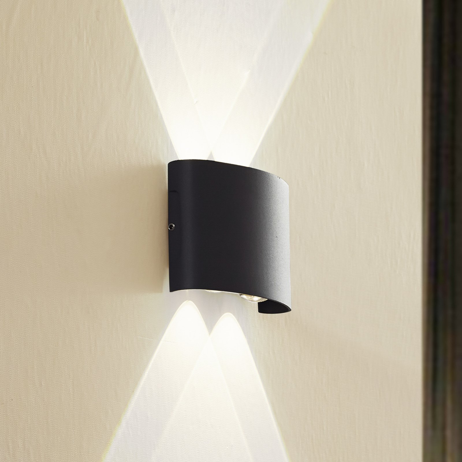 Ithan 2 LED All'aperto Applique da Parete Scuro Grigio - Lindby
