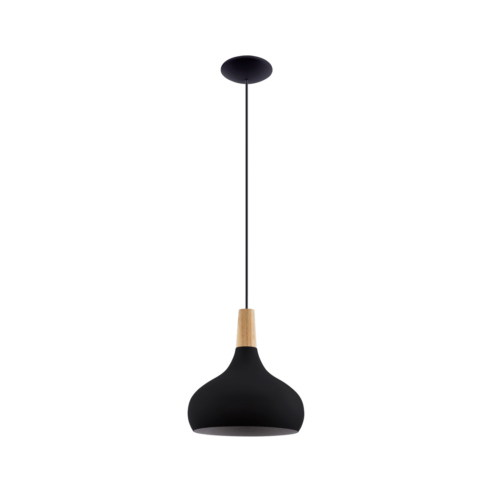 Sabinar hanglamp, 1-lamp, zwart, Ø 28 cm