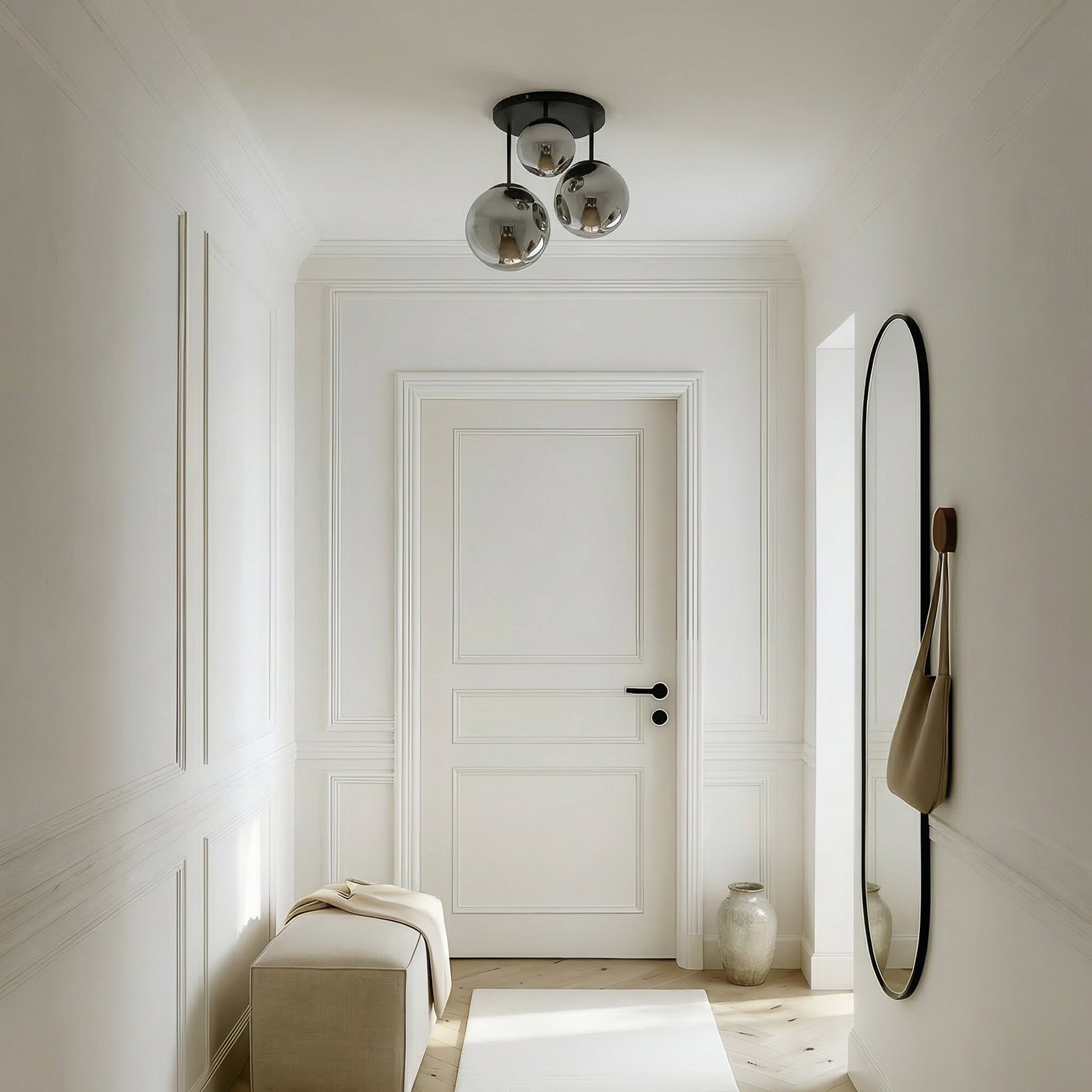 Φωτιστικό οροφής Lindby Teeja, καπνός, 3-φωτιστικό, Ø47cm, γυαλί, E27 Φωτιστικό οροφής Lindby Teeja, καπνός, 3-φωτιστικό, Ø47cm, γυαλί, E27