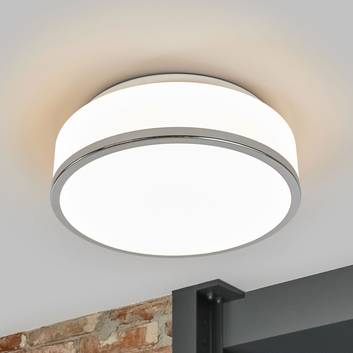 Lampa sufitowa Flush IP44, Ø 28 cm, chrom