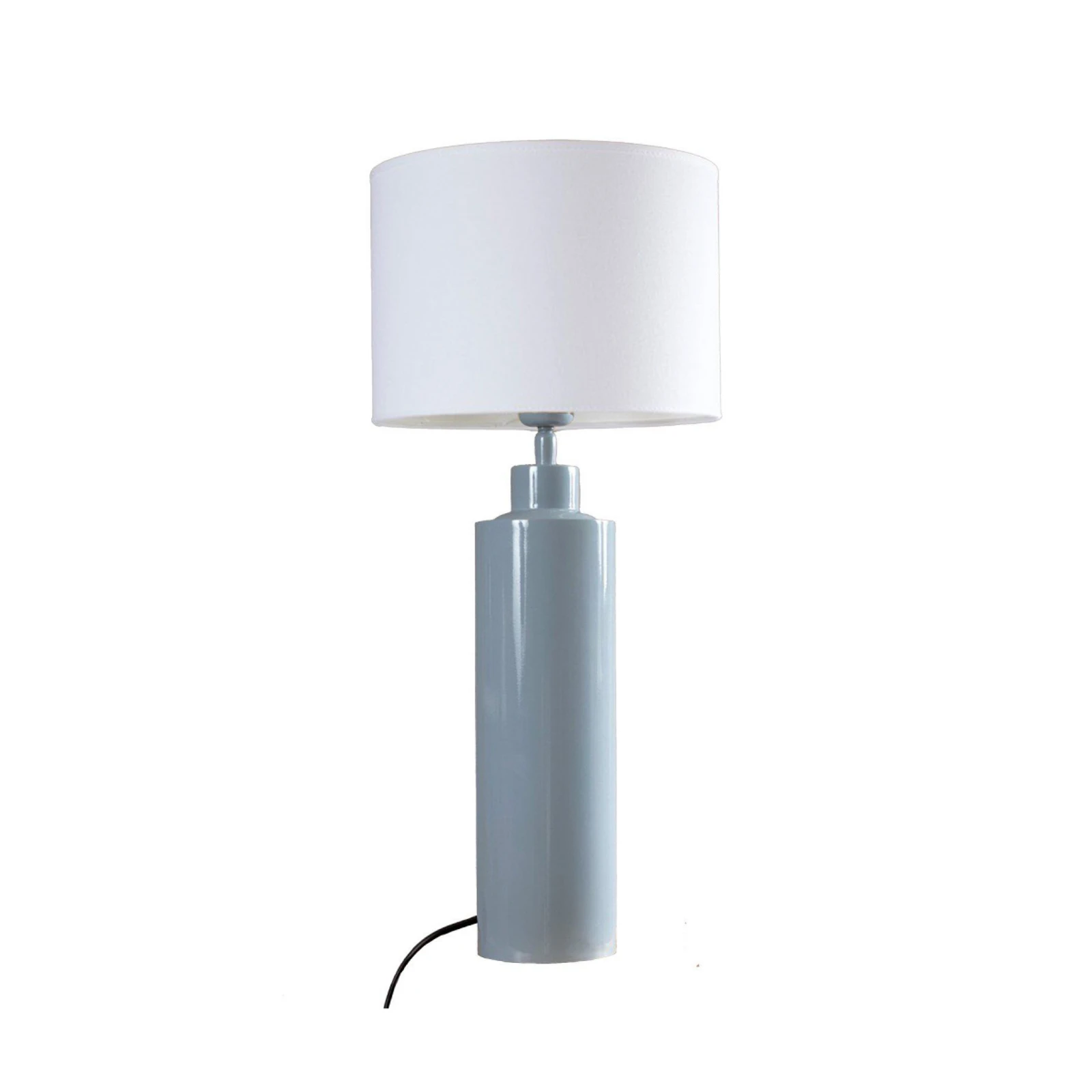 PR Home tafellamp Solo, blauw/wit, hoogte 65 cm, metaal/stof