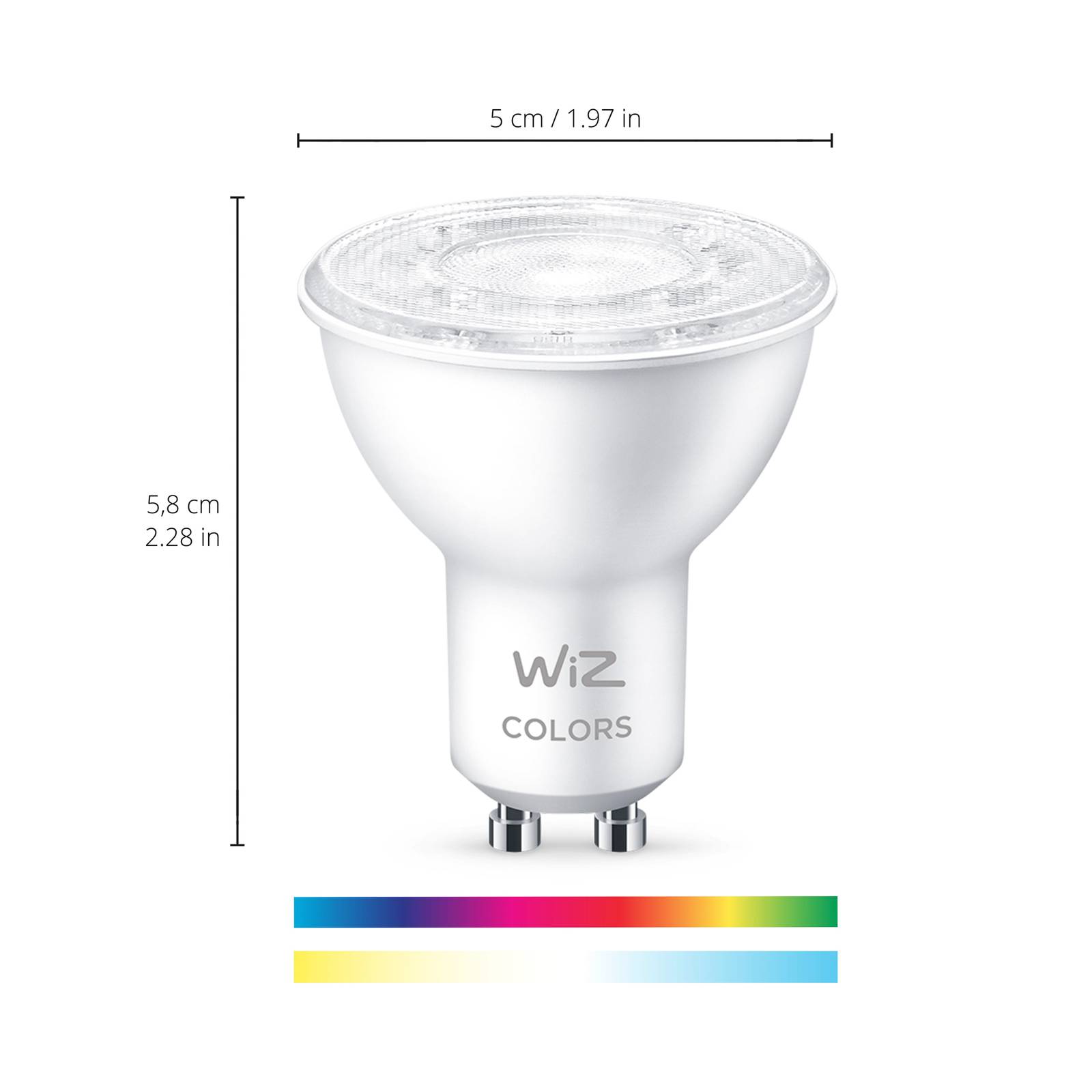 WiZ PAR16 reflektor LED GU10 4,7W RGB