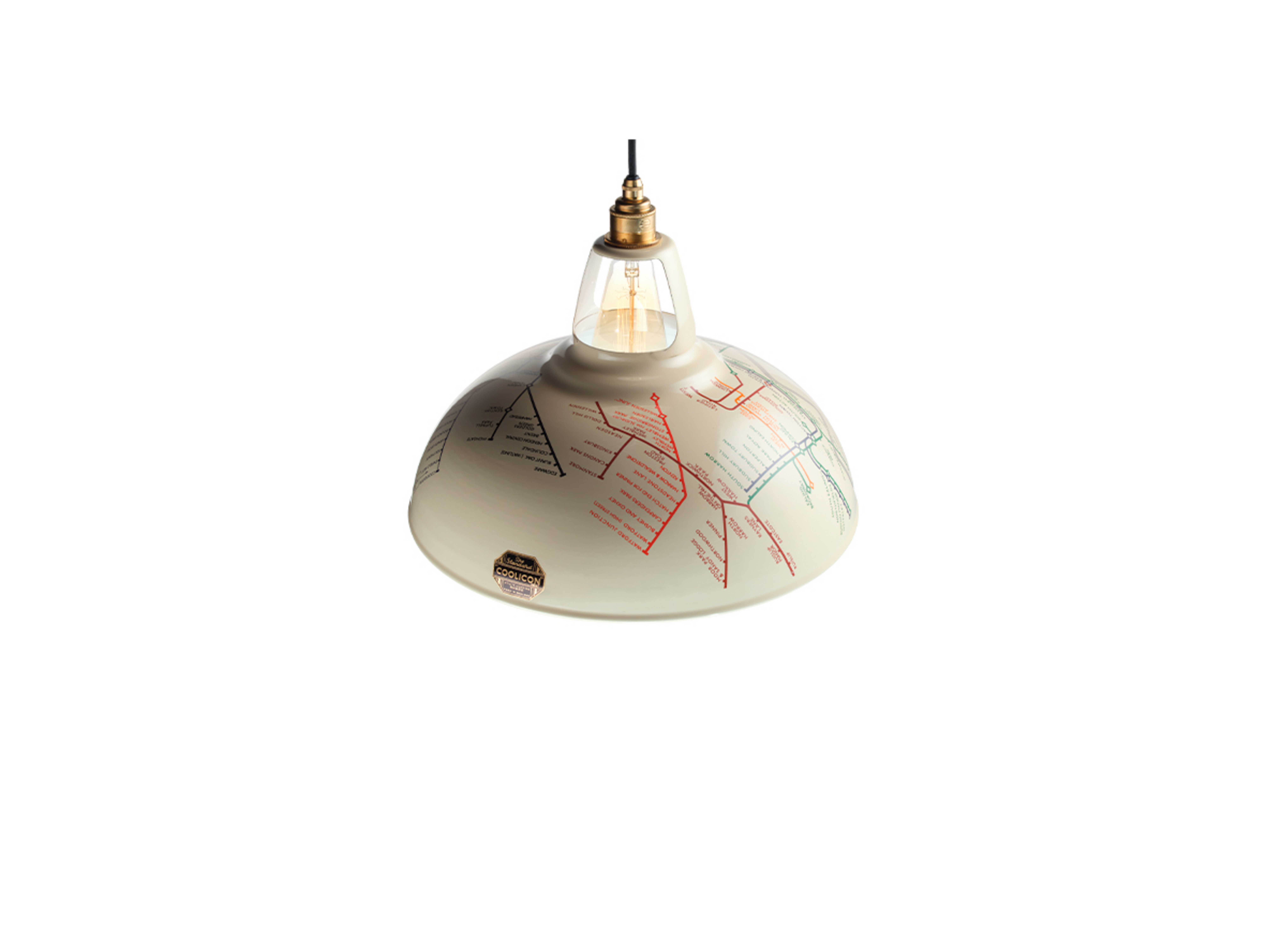 Velika viseća lampa iz 1933., Ø 40 cm, krem boje - Coolicon