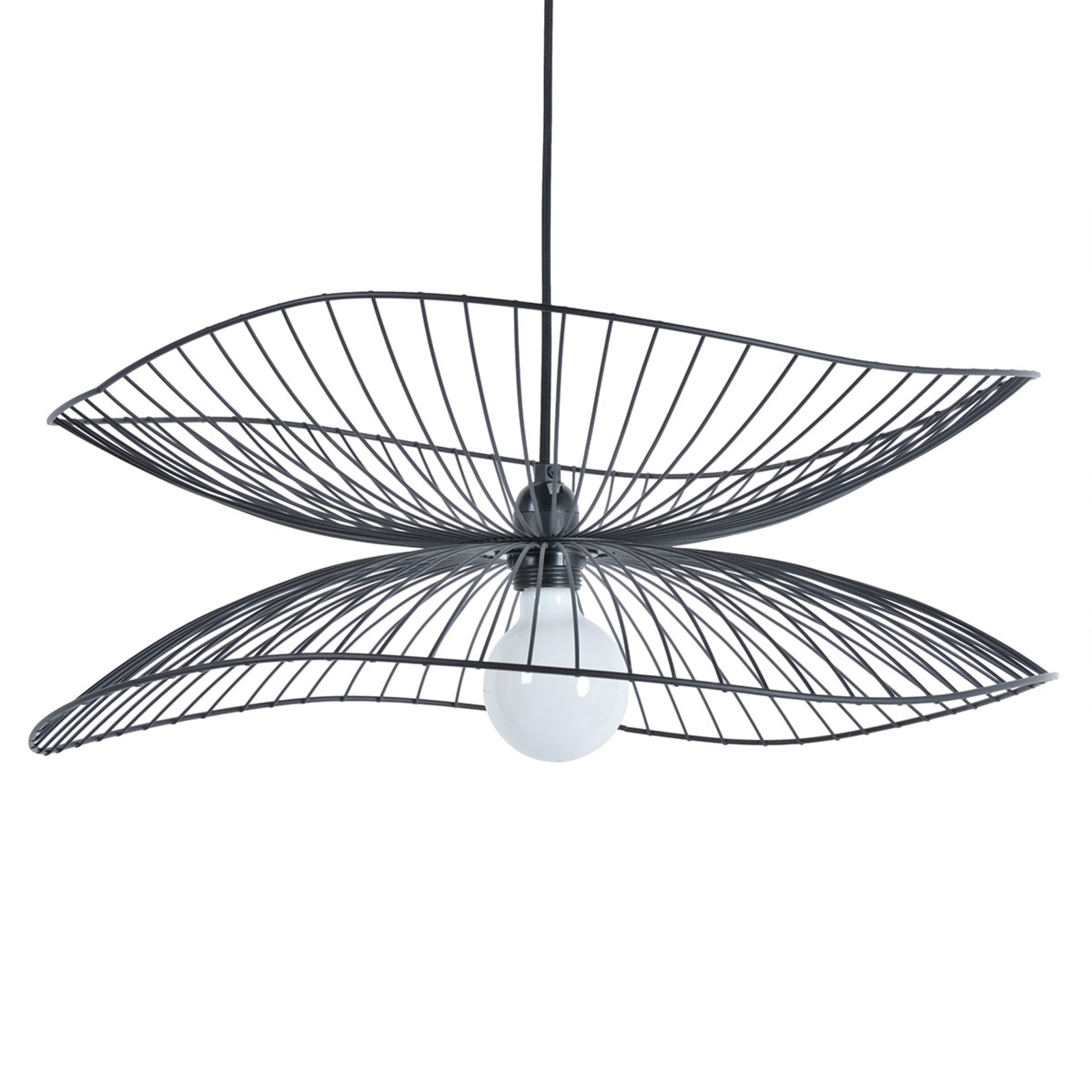 Forestier Libellule S pendant lamp, 56 cm, black